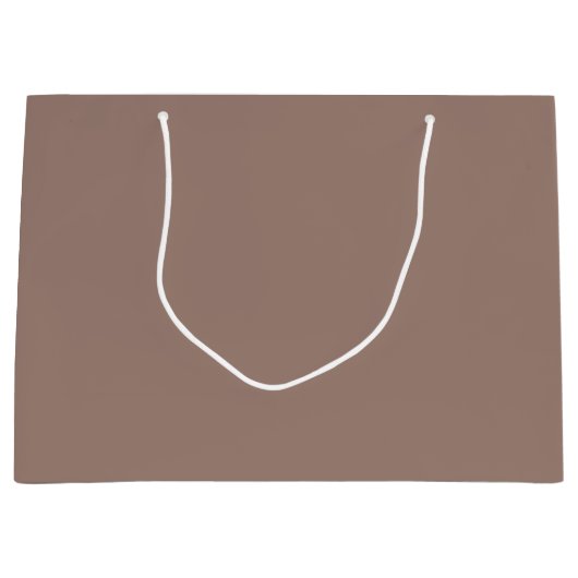 Elegant Choc Brown 9C7F74 Large Gift Bag Groot Cadeauzakje (Voorkant)