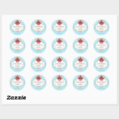 Elegant chocolade Cupcake bakkerij verpakking Ronde Sticker (Vel)
