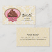 Elegant Chocolade Cupcake Visitekaartjes (Voorkant / Achterkant)