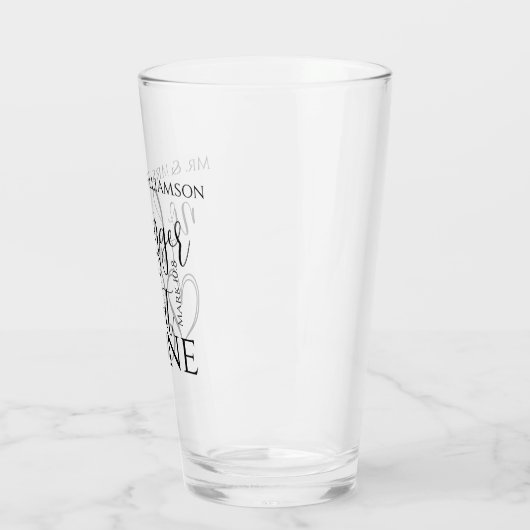 Elegant Christelijk Wedding Scripting Quote Gift Glas (Links)