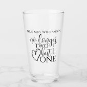 Elegant Christelijk Wedding Scripting Quote Gift Glas (Voorkant)