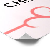 Elégant CHRISTENING DAE Evénement Affiche de bienv (Coin)