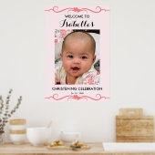 Elégant CHRISTENING DAE Evénement Affiche de bienv (Cuisine)