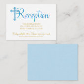 elegant CHRISTENING of BAPTISM blauwe receptie rsv Informatiekaartje (Voorkant / Achterkant)
