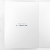 Elégant Christian Photo Faire-part de mariage Bleu (Intérieur en premier)