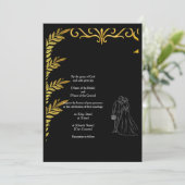 Elegant Christian Wedding Invitation | Gold Floral (Debout devant)