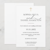 Elegant Christian Wedding Invitation  Kaart (Voorkant / Achterkant)