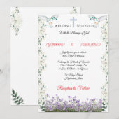 Elegant Christian Wedding Invitation Template (Devant / Derrière)