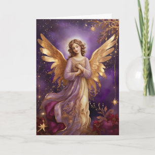  Elegant Christmas Angel Custom Bericht Kaart