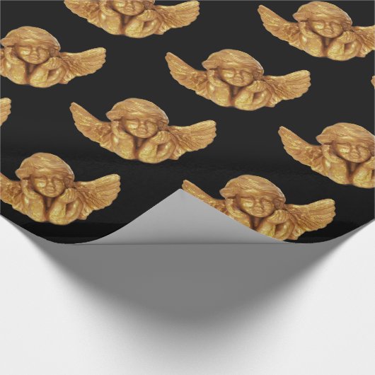 ELEGANT CHRISTMAS BEAUTIFUL GOLDEN ANGEL GIFTS CADEAUPAPIER (Hoek)