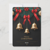 Elegant Christmas Bells Decor – Feestdagenkaart (Achterkant)