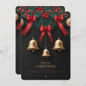 Elegant Christmas Bells Decor – Feestdagenkaart (Voorkant / Achterkant)