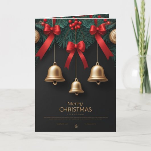 Elegant Christmas Bells Decor – Kaart (Voorkant)