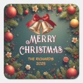Elegant Christmas Bells Editable Sticker (Devant)