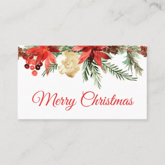 Elegant Christmas Business Card Visitekaartje