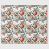 Elegant Christmas Cat Cadeaupapier (Vlak)