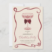 Elegant Christmas Cocktail Party Invitation (Devant)