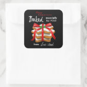 Elegant Christmas Cookie Gift Label Stickers (Tas)