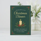 Elegant Christmas Dinner Invitation (Debout devant)