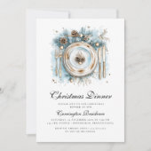 Elegant Christmas Dinner Invitation (Devant)