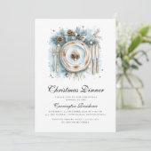 Elegant Christmas Dinner Invitation  (Debout devant)