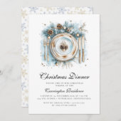 Elegant Christmas Dinner Invitation  (Devant / Derrière)