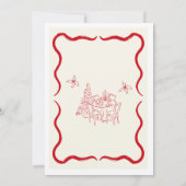 Elegant Christmas Dinner Invitation  Kaart (Achterkant)