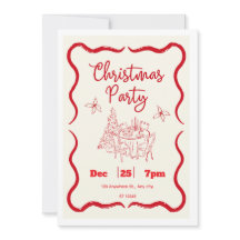 Elegant Christmas Dinner Party Invitation 