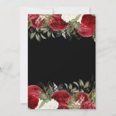 Elegant Christmas Dinner Party Red Flowers Kaart (Achterkant)