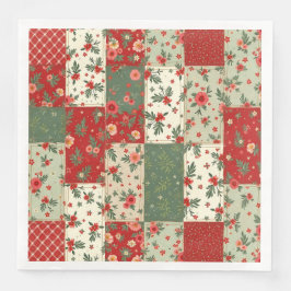 Elegant Christmas Floral Quilt Pattern  Servet