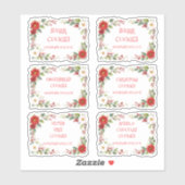 Elegant Christmas Frame For Cookies Exchange Sticker (Vel)