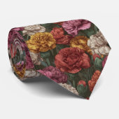 Elegant Christmas Gift For Dad Carnation Flower Stropdas (Opgerold)