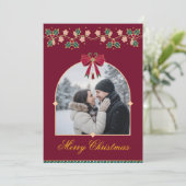 Elegant Christmas Greeting Card – A Message of Lov Bedankkaart (Staand voorkant)
