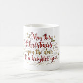Elegant Christmas Greeting Lettering Mug Koffiemok (Center)