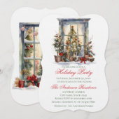 Elegant Christmas Holiday Invitation Window (Devant / Derrière)