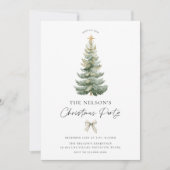 Elegant Christmas Holiday Party Invitation (Devant)
