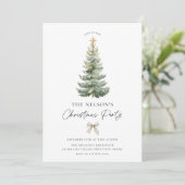 Elegant Christmas Holiday Party Invitation (Debout devant)