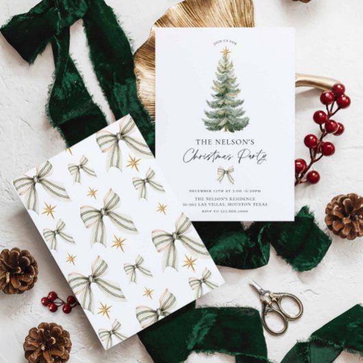 Elegant Christmas Holiday Party Invitation