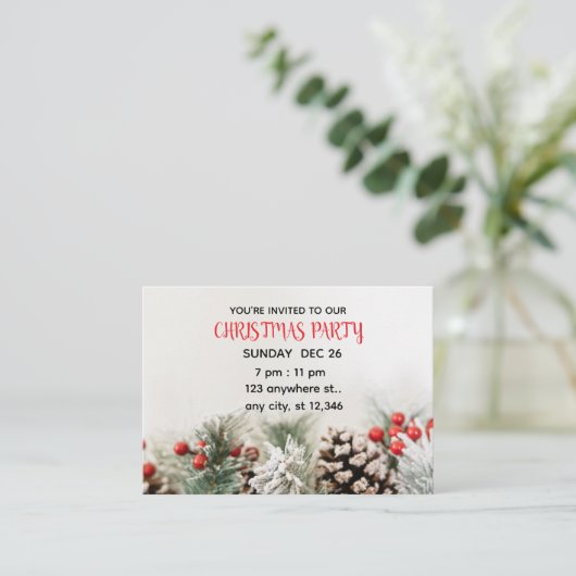 Elegant Christmas Invitation (Debout devant)