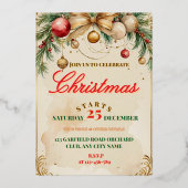 Elegant Christmas Invitation Card (Recto)