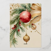 Elegant Christmas Invitation Card (Verso)