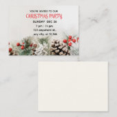 Elegant Christmas Invitation Informatiekaartje (Voorkant / Achterkant)