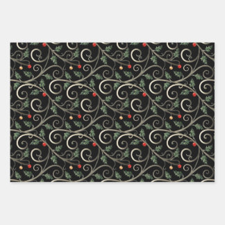 Elegant Christmas Night – Luxe Wrapping Paper Set