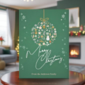 Elegant Christmas Party Festive Holiday Minimalist Feestdagenkaart