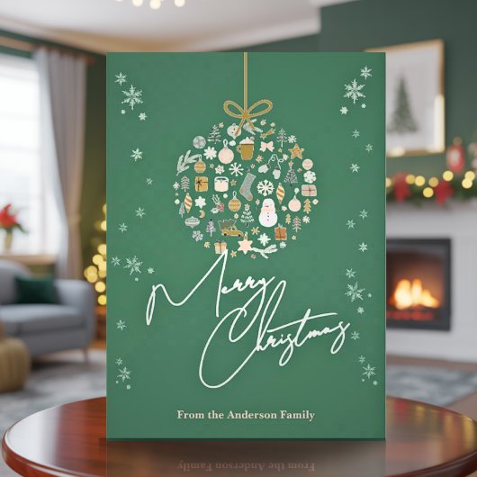 Elegant Christmas Party Festive Holiday Minimalist Feestdagenkaart