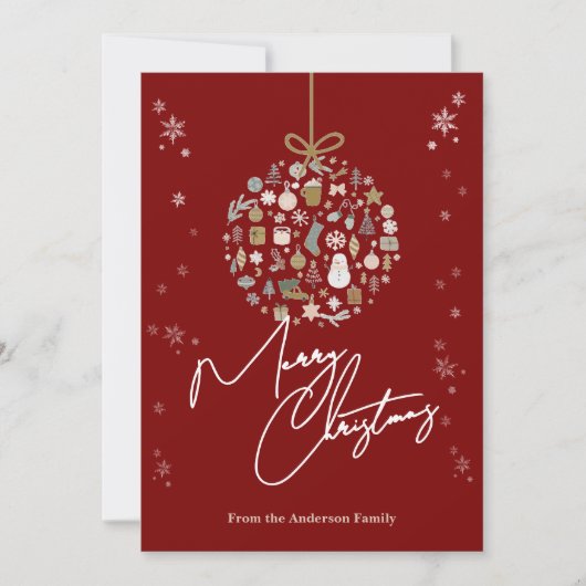 Elegant Christmas Party Festive Holiday Minimalist Feestdagenkaart (Voorkant)