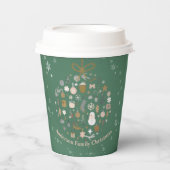 Elegant Christmas Party Festive Holiday Minimalist Papieren Bekers (Voorkant)