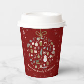 Elegant Christmas Party Festive Holiday Minimalist Papieren Bekers (Voorkant)