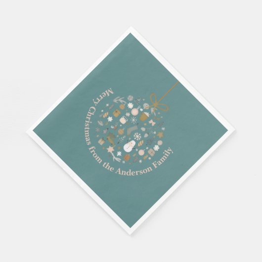 Elegant Christmas Party Festive Holiday Minimalist Servet (Hoek)