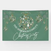 Elegant Christmas Party Festive Holiday Minimalist Spandoek (Horizontaal)